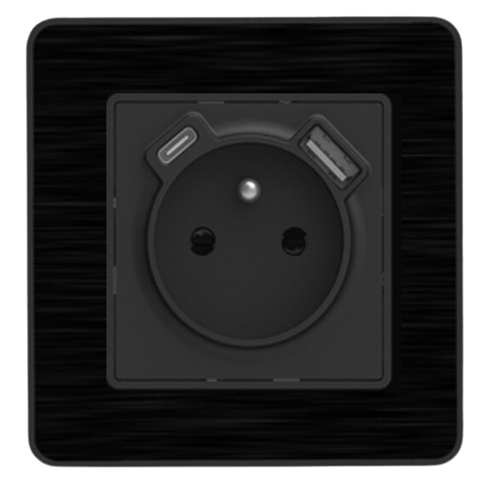 Zenitech Presa Da Parete 2P+T 16A Bianco - Modello Beijing - Montaggio A Plafone - Sicurezza Bambini