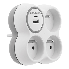 Prise 16A + 2 ports USB - Bolea
